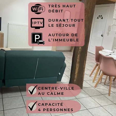 شقة Le Central Wifi Parking 4 Personnes Proche Gare *